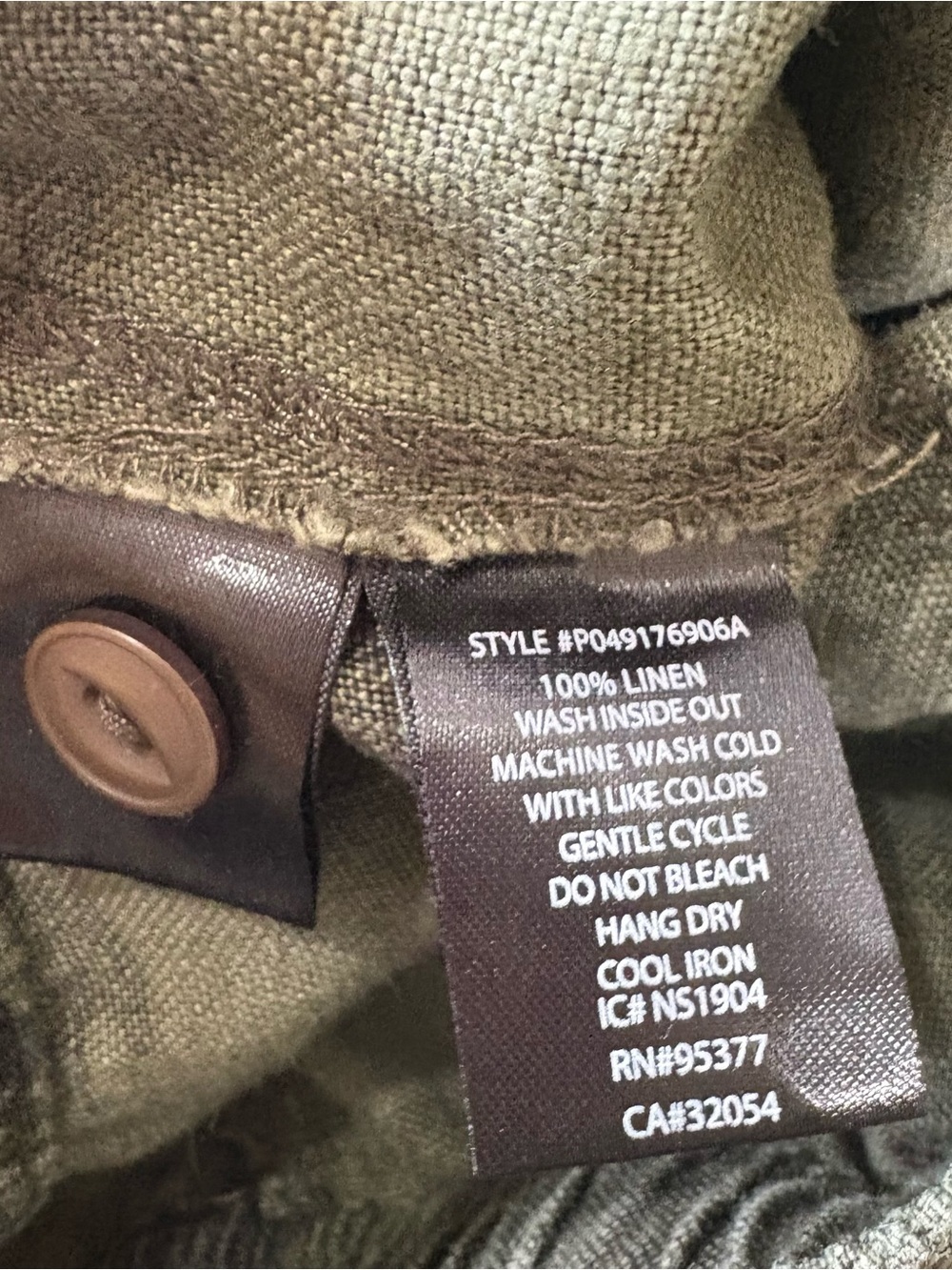 Sanctuary x Anthropologie Cropped Green Camo Linen Cargo Pants Women’s XS - Picture 8 of 8